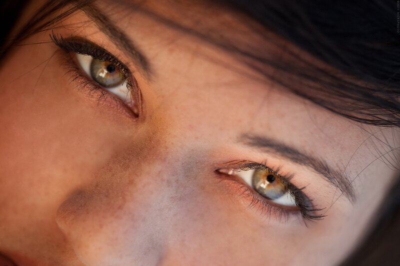 Close-up of a woman's eyes
