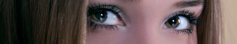 close-up of a woman's eyes