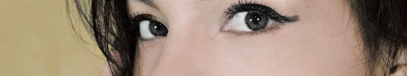 close-up of a woman's eyes