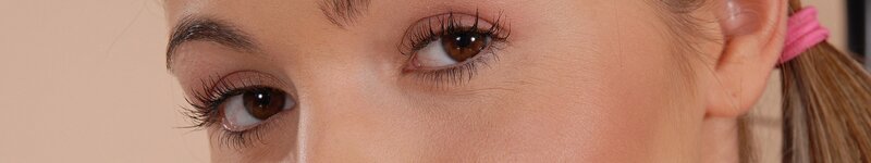 close-up of a woman's eyes