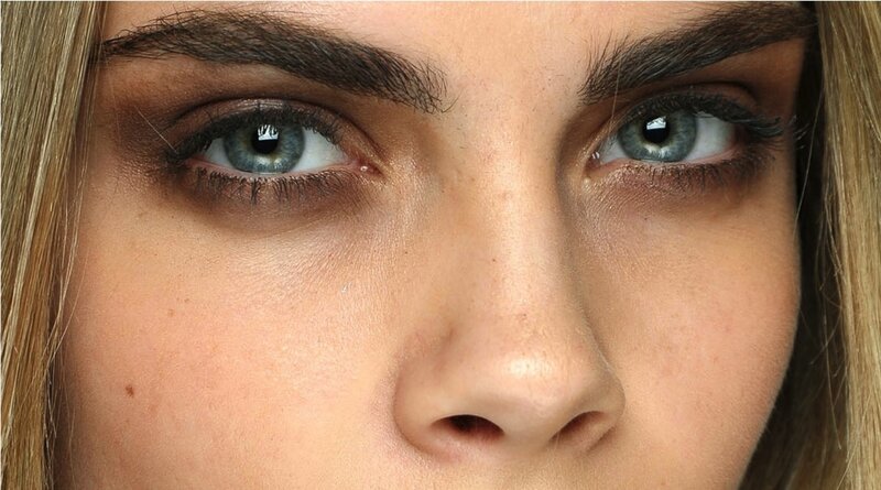 close-up of a woman's eyes