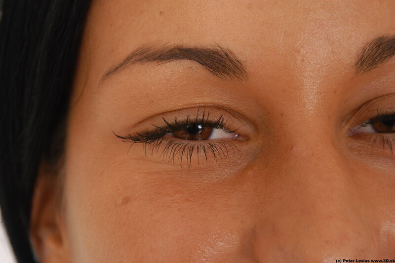 close-up of a woman's eyes