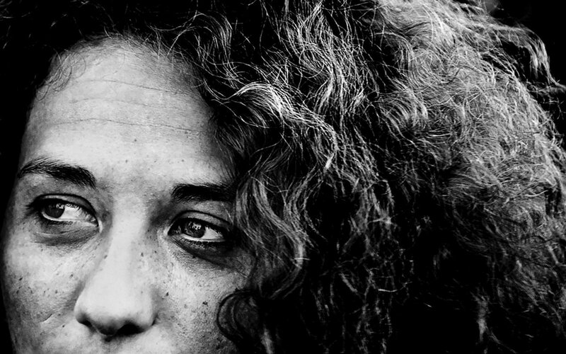 close-up of a woman's face