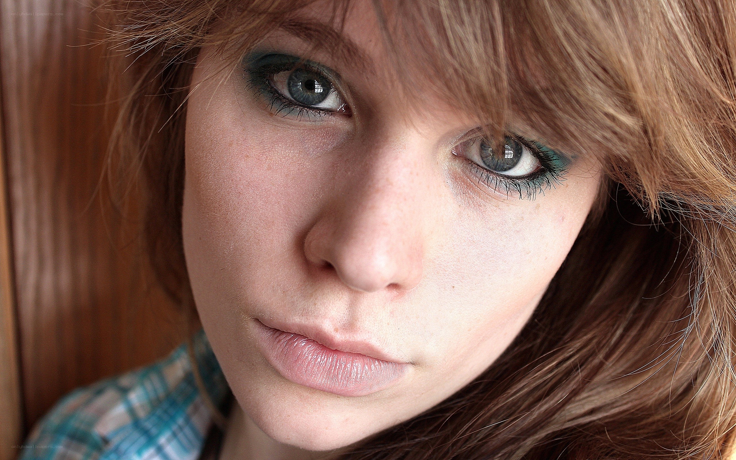 close-up of a woman's face