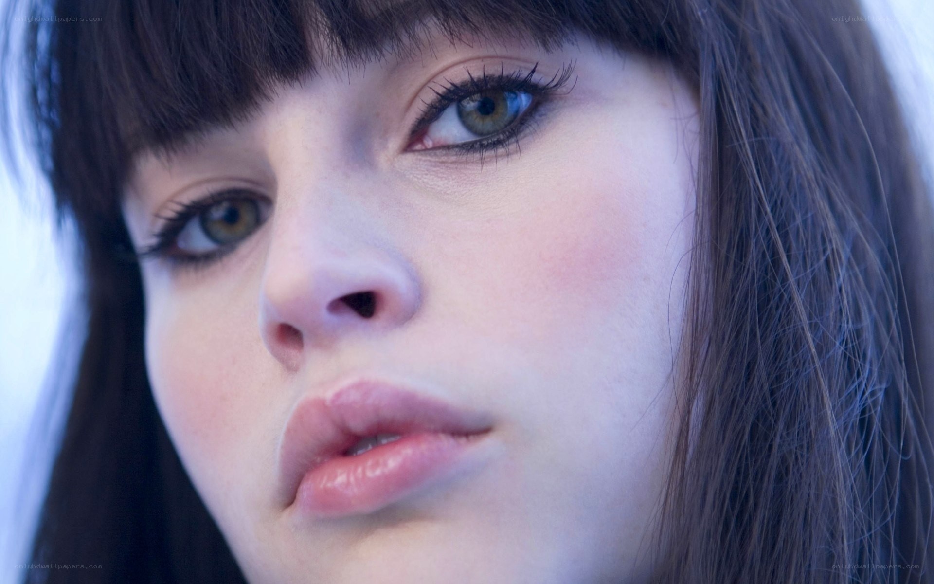 close-up of a woman's face