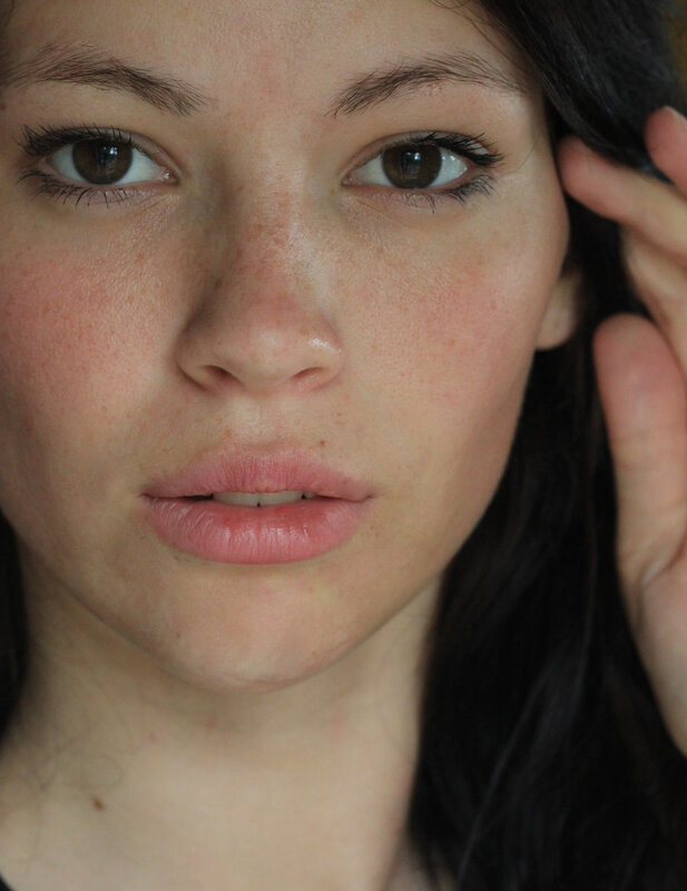 close-up of a woman's face