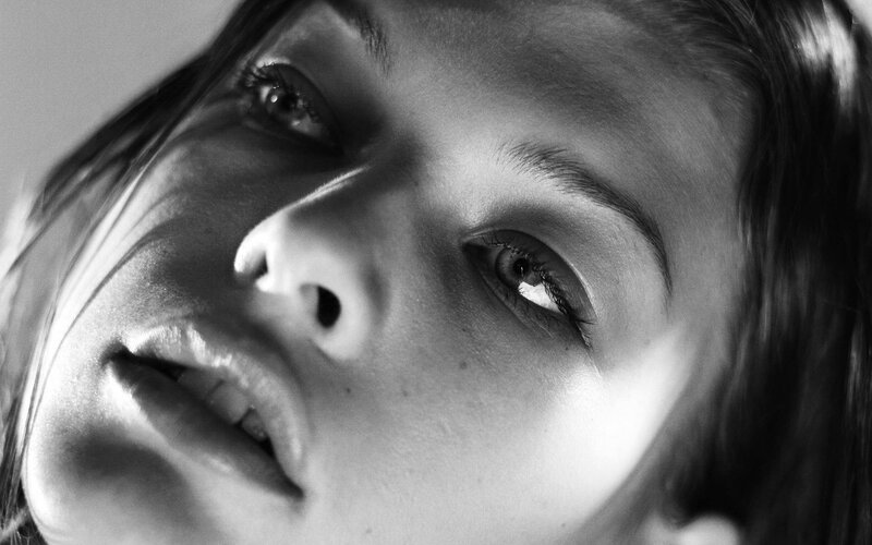 close-up of a woman's face