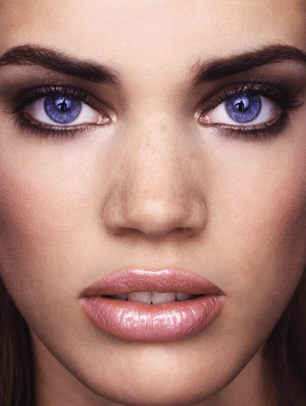 close-up of a woman's face