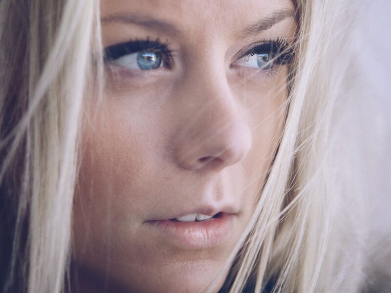 close-up of a woman's face