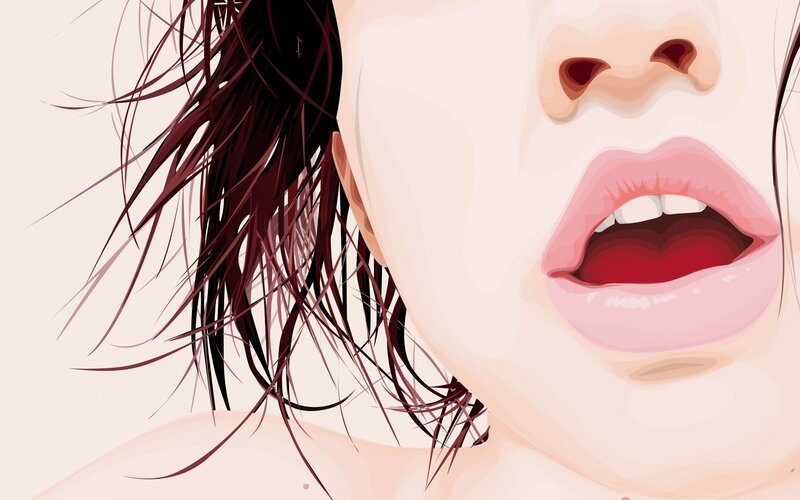 close-up of a woman's face