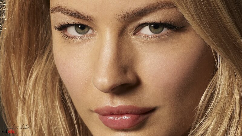 close-up of a woman's face