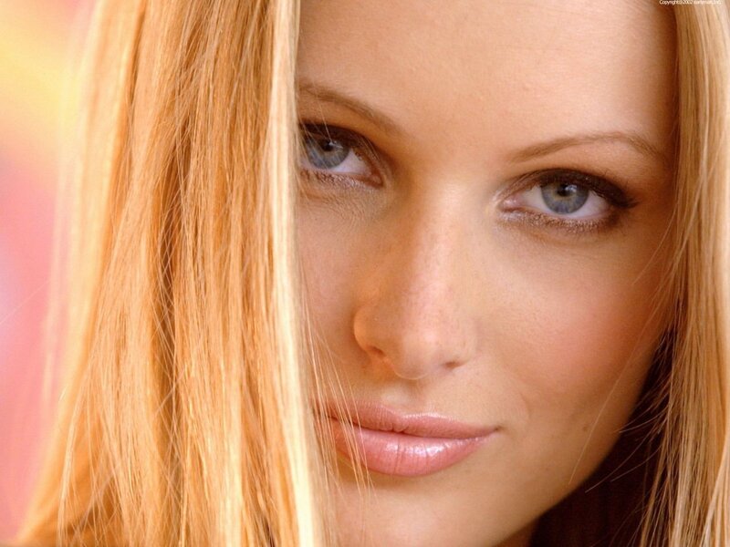 close-up of a woman's face