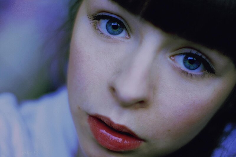 close-up of a woman's face
