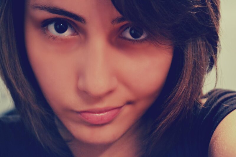 close-up of a woman's face