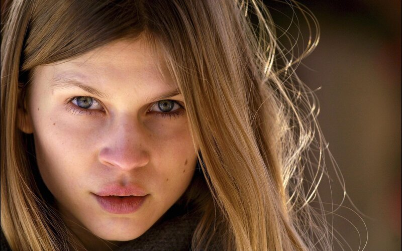 close-up of a woman's face
