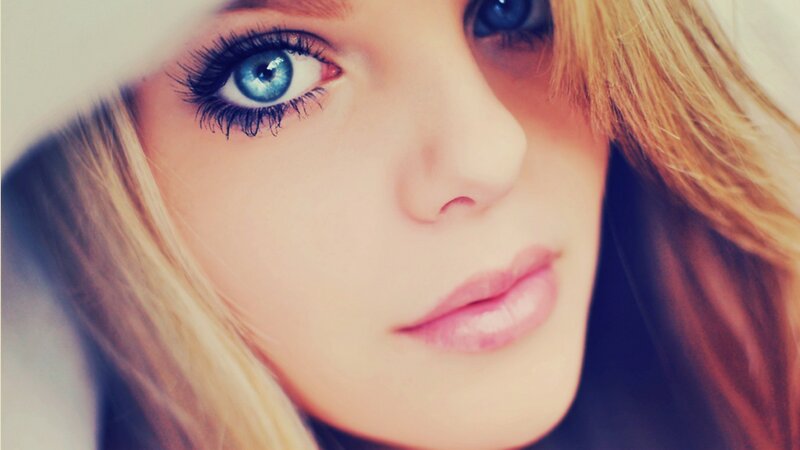close-up of a woman's face