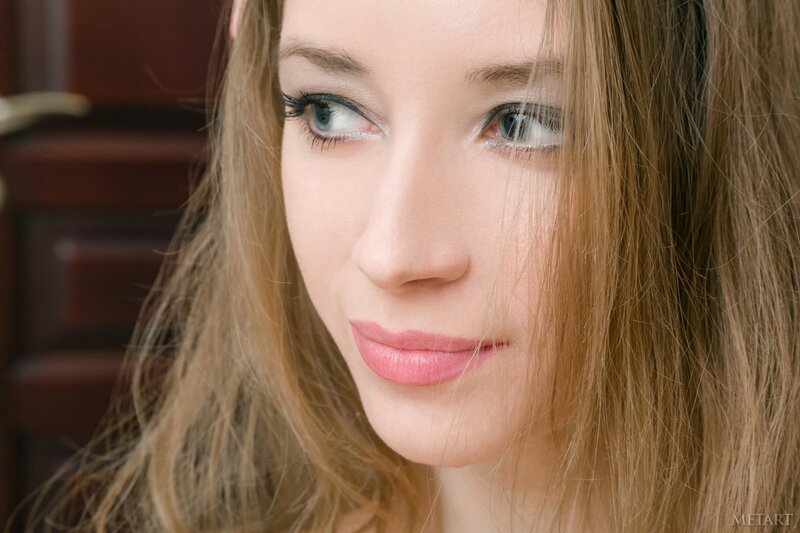 close-up of a woman's face