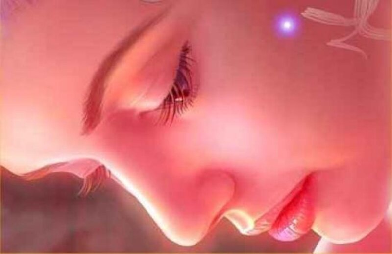close-up of a woman's face