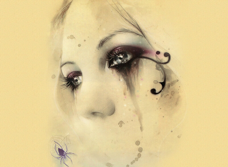 Close-up of a Woman's Face — Beige