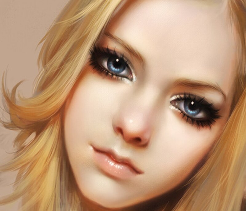 Close-up of a Woman's Face — Blonde