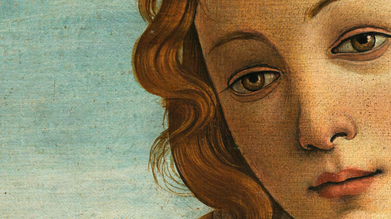 Close-up of a Woman's Face — Brown, Calm, Painting
