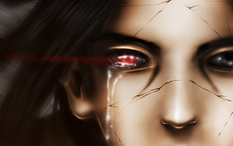 Close-up of a Woman's Face — Brown, Dramatic