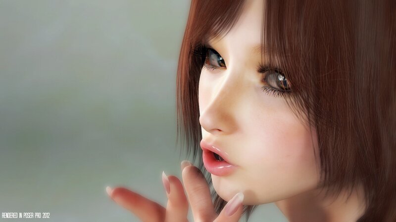 Close-up of a Woman's Face — Brown, Neutral
