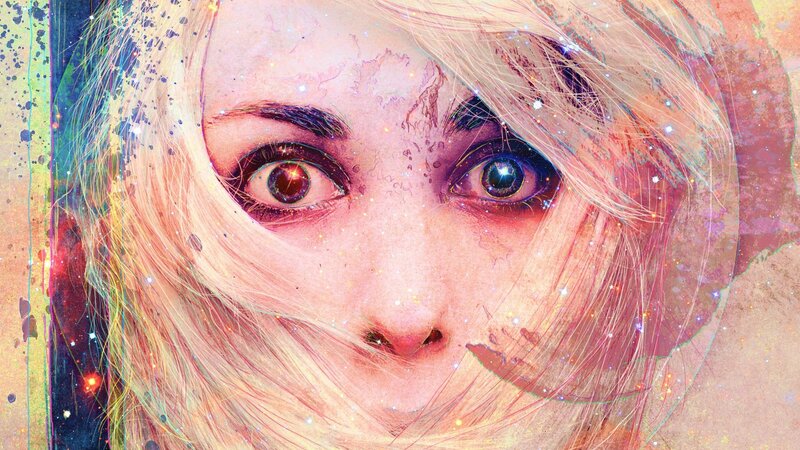 Close-up of a Woman's Face — Pink, Dreamy