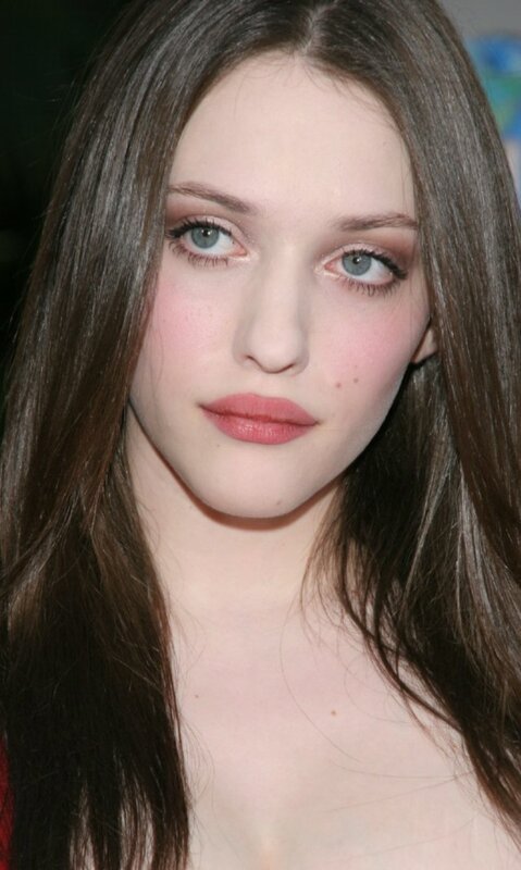 close-up of a woman with blue eyes