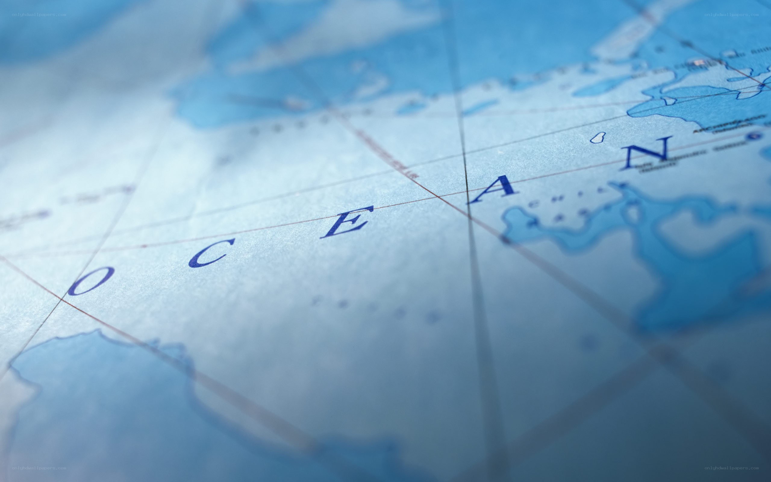 Close-up of a world map