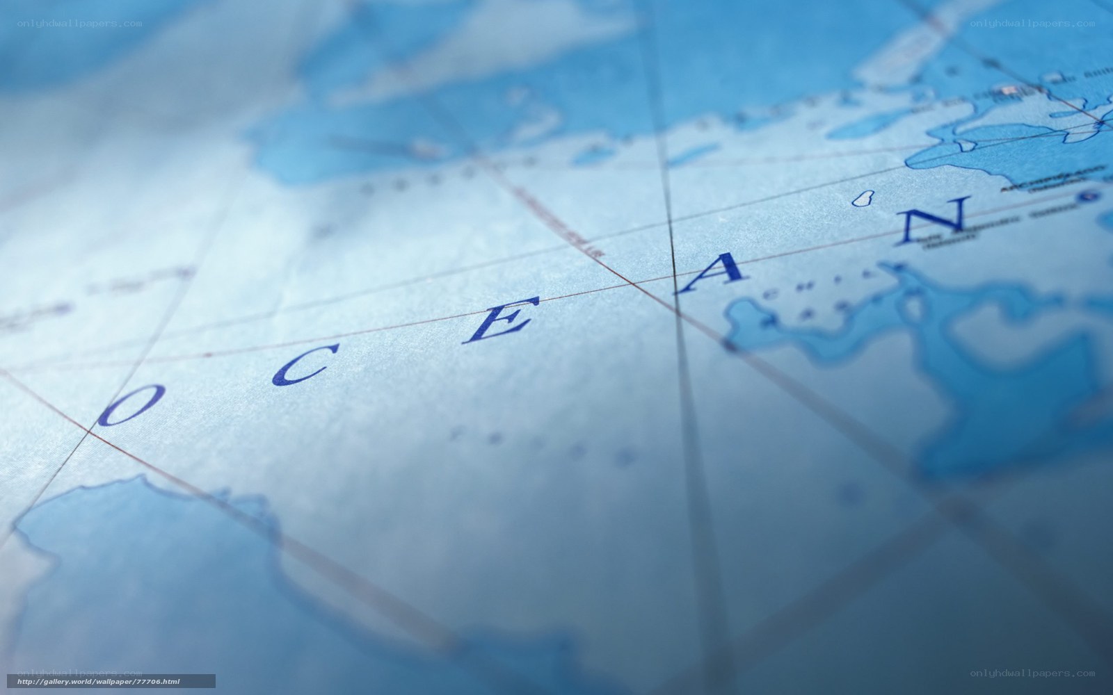 Close-up of a world map