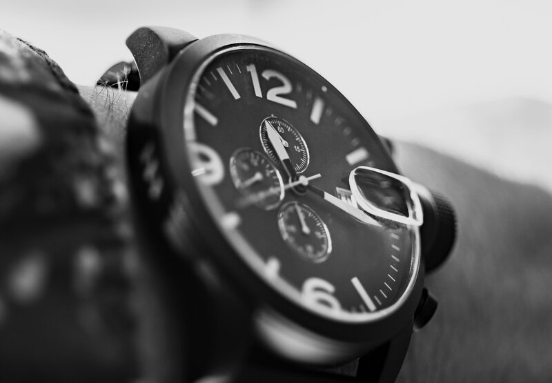 close-up of a wristwatch