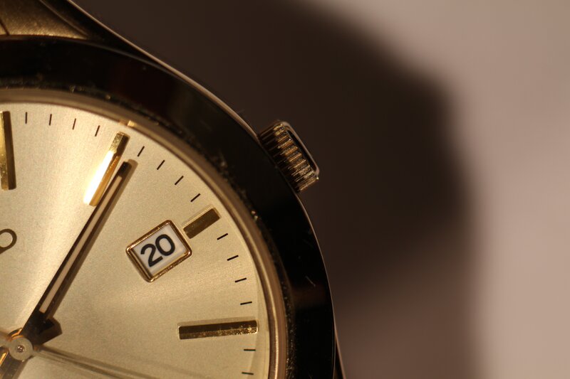 close-up of a wristwatch