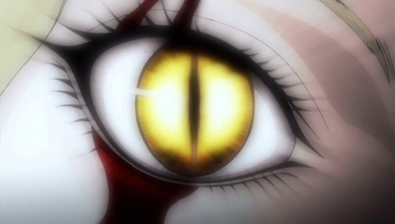 Close-up of a Yellow Eye — Dramatic, Anime