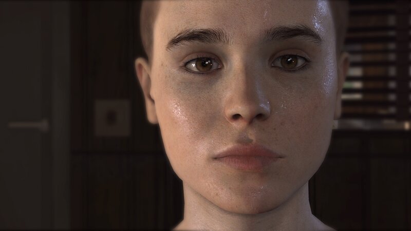 close-up of a young person's face