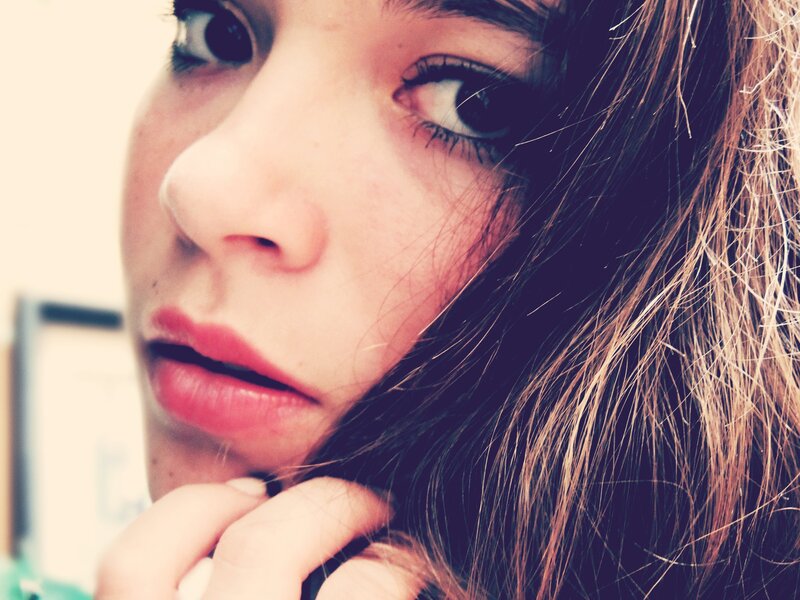 close-up of a young woman