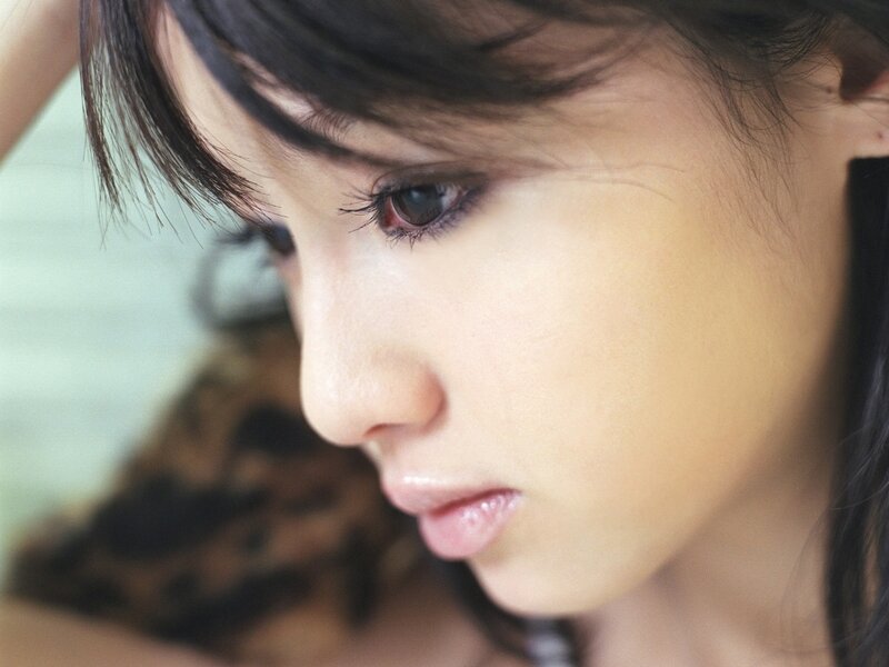 close-up of a young woman