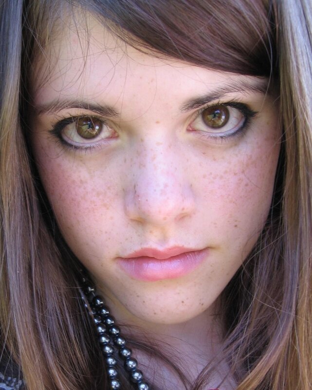 close-up of a young woman