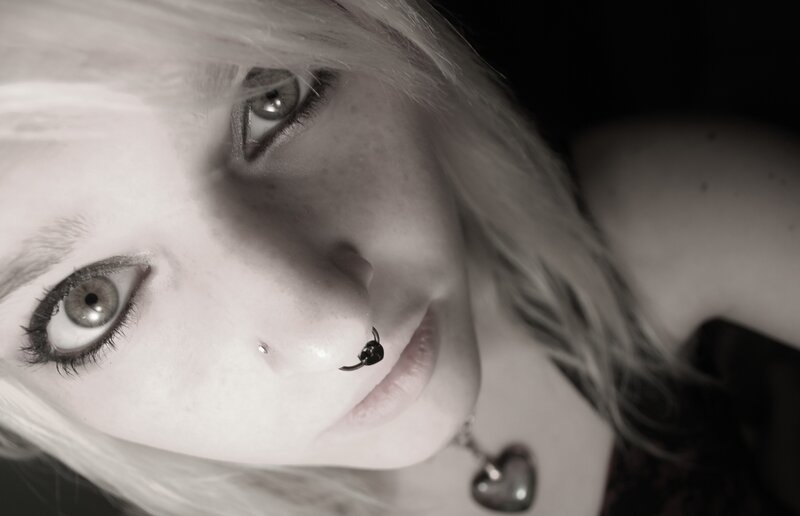 close-up of a young woman