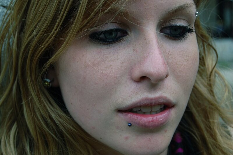 close-up of a young woman