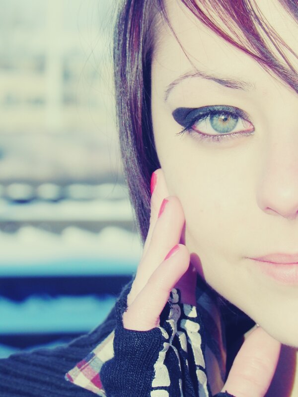 close-up of a young woman