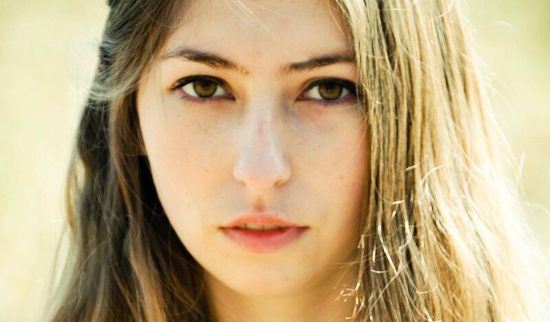 close-up of a young woman