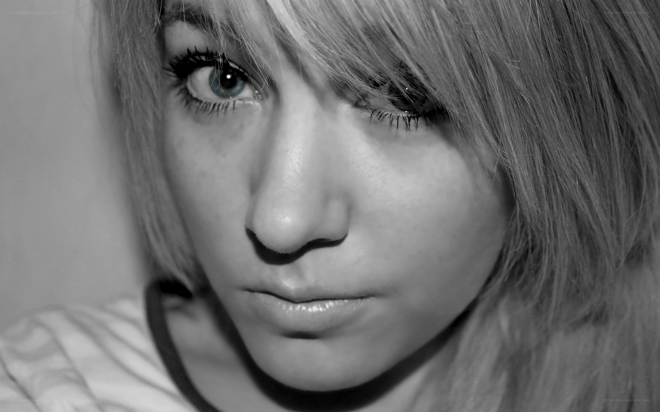 close-up of a young woman