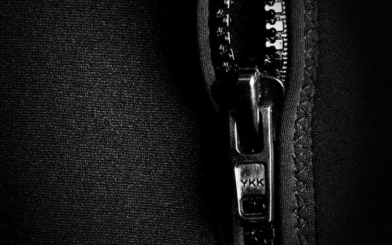 Close-up of a Zipper — Black