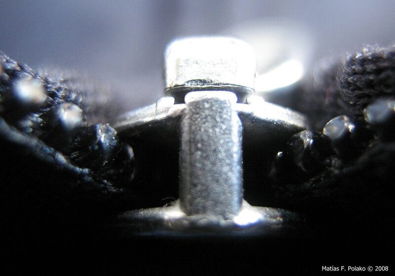 close-up of a zipper mechanism