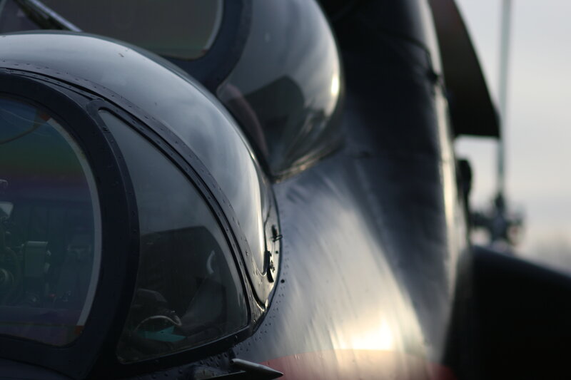close-up of aircraft cockpit