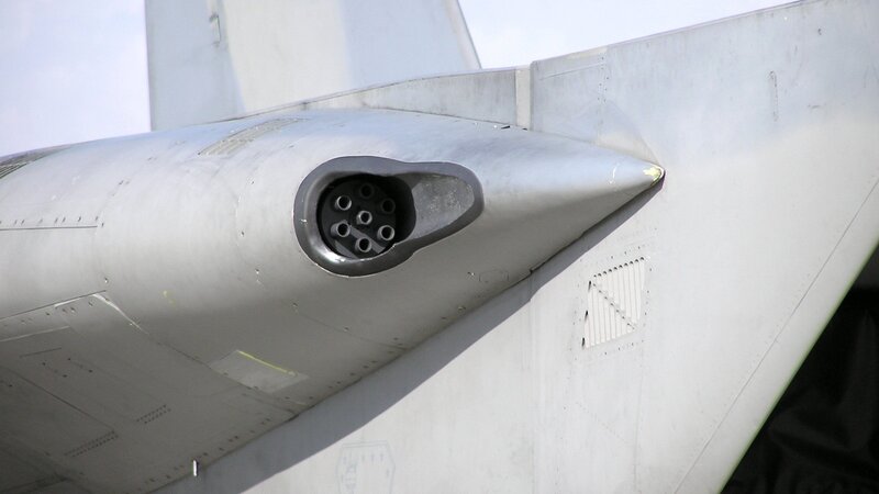 close-up of aircraft exhaust