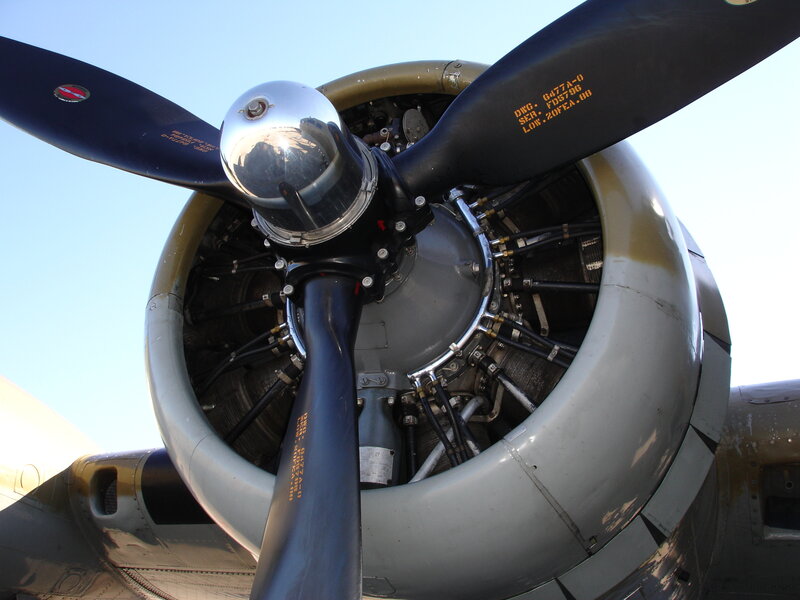 Close-up of aircraft propeller