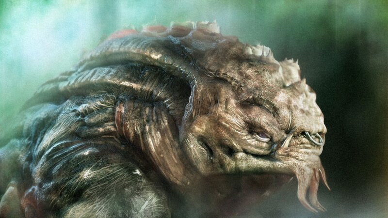 close-up of alien creature