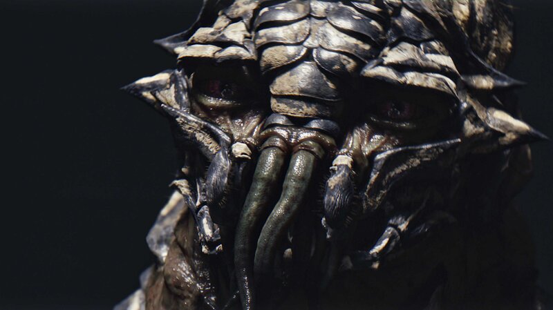 close-up of alien creature